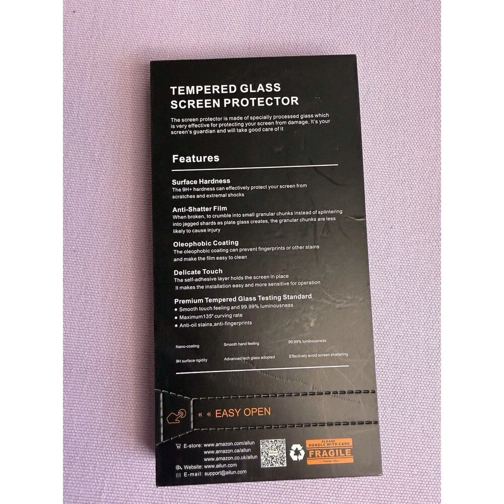 Ailun 9H Tempered Glass Screen Protector – High Clarity & Scratch Resistant